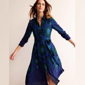 NWT navy Boden shirt dress sz 8